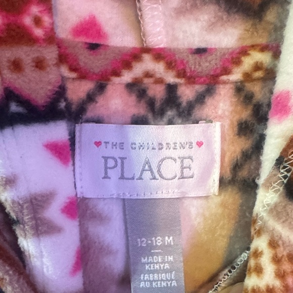 The Children’s Place Cozy Winter Patterned Kids Hoodie 12-18 months - Picture 3 of 5